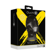 Blindfolded Mask with Breathable Ball Gag Black
