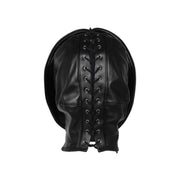 Zipup Bondage Mask Black