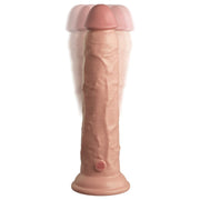 King Cock Elite 9Inch Vibrating Silicone Dual Density Cock with Remote - Light