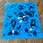 Blue Puppy Large Print