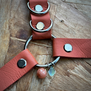 Orange Leather Thigh harnesses with Pumpkin charm