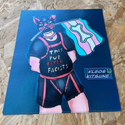 Kleos Red Pup Print