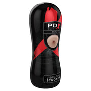 PDX Elite Vibrating Anal Stroker - Light/Black