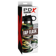 PDX Plus Fap Flask - Happy Camper Discreet Stroker - Camo - Frosted