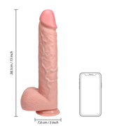 RealRock Extra Long Dildo With Balls Flesh 15 Inch