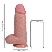 RealRock Extra Thick Dildo With Balls Flesh 10 Inch
