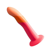 ROMP Dizi Non Realistic Silicone Dildo Orange Pink 7 Inch