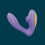 ROMP Reverb Rabbit Clitoral Vibrator Double Trouble Purple