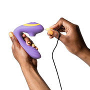 ROMP Reverb Rabbit Clitoral Vibrator Double Trouble Purple