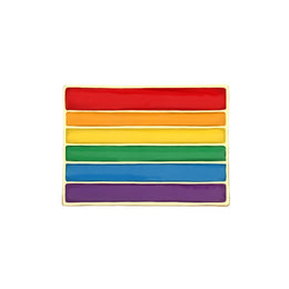 Rectangular gay pride brooch  pride badge