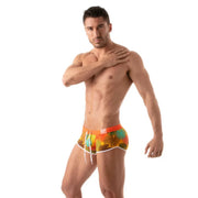 Floral Swim Trunk Yellow - Size : S