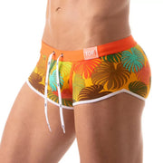 Floral Swim Trunk Yellow - Size : S