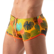 Floral Brazilian Swimsuit Yellow - Size : S