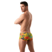 Floral Brazilian Swimsuit Yellow - Size : S