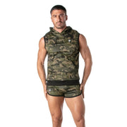 Army Sleeveless Hoodie - Size : XXL