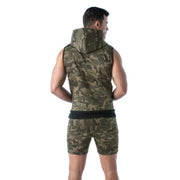 Army Sleeveless Hoodie - Size : XXL